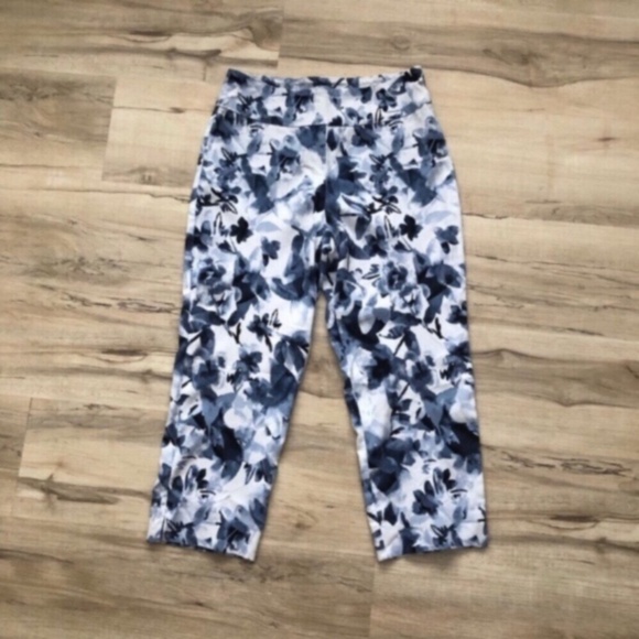Joseph Ribkoff Floral Leggings - Blue and White - Picture 1 of 6